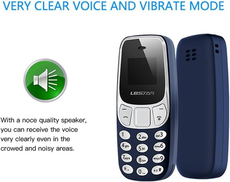 Mini Telefono Cellulare Tascabile L8star BM10 - Dual SIM blu