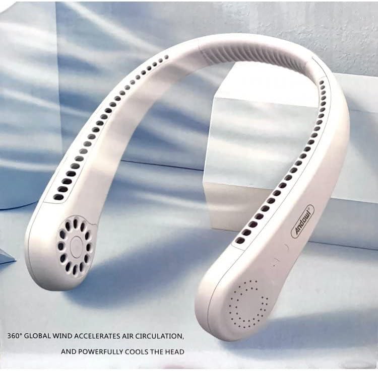 Ventilatore da collo portatile silenziosi fan usb ricaricabile cuffie ventilatore 3 velocità ventolino portatile