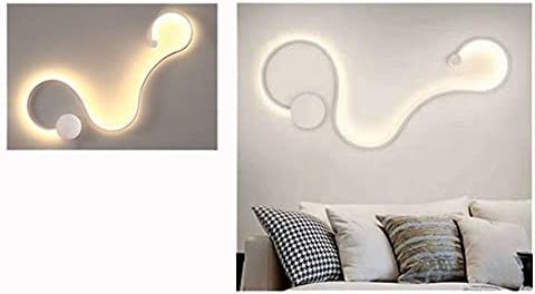 Lampada Da Parete LED, Bianca. In Alluminio, Forma A Nastro, Design Moderno, Risparmio Energetico - Potenza 20W