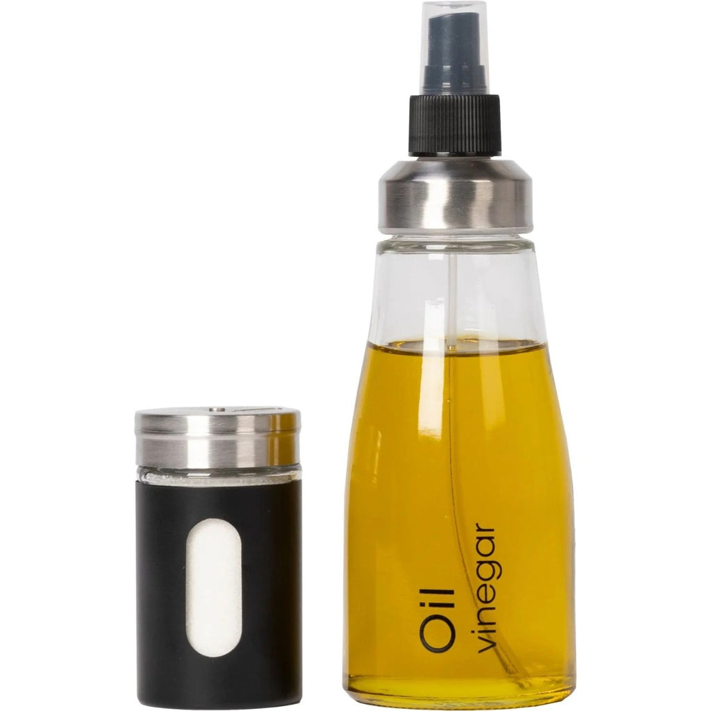 Set menage contenitori in vetro 4 pezzi con stand