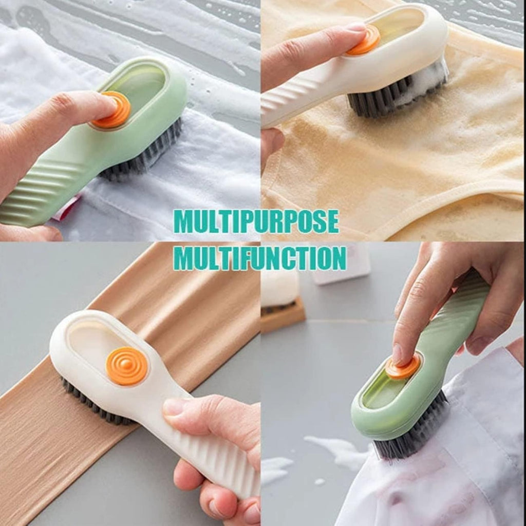 Spazzola multifunzione per scarpe con contenitore per liquido