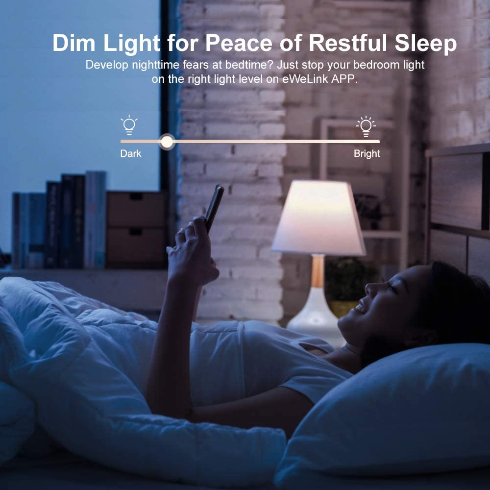 Interruttore intelligente dimmerabile wifi per led dimmerabili e lampadine a incandescenza, supporta controllo rf a 433mhz