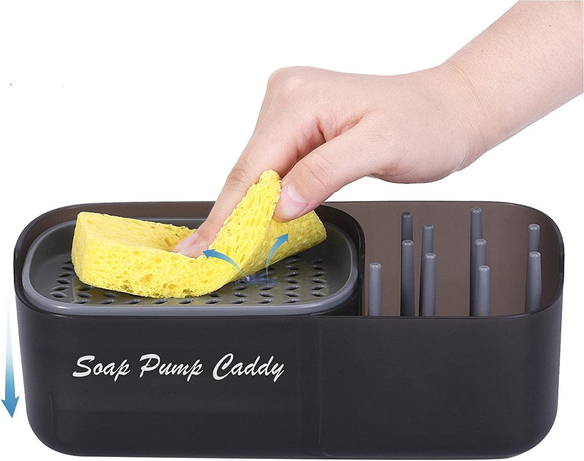 Scatola per sapone liquido in spugna e scolapasta dispenser per sapone per piatti da cucina dispenser per lavello da cucina