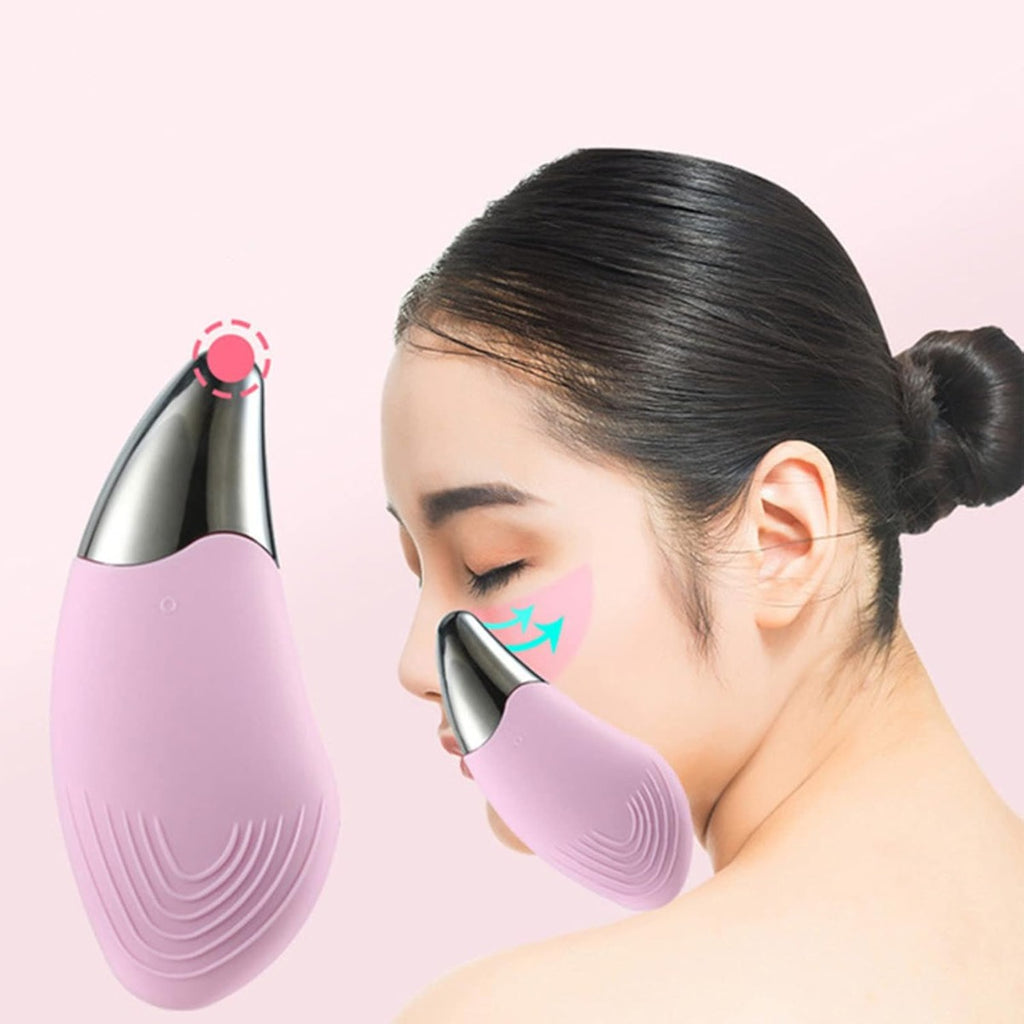 Spazzola Elettrica per la Pulizia del Viso in Silicone, Ricarica USB, 5 Livelli di Vibrazione, Impermeabile IPX7
