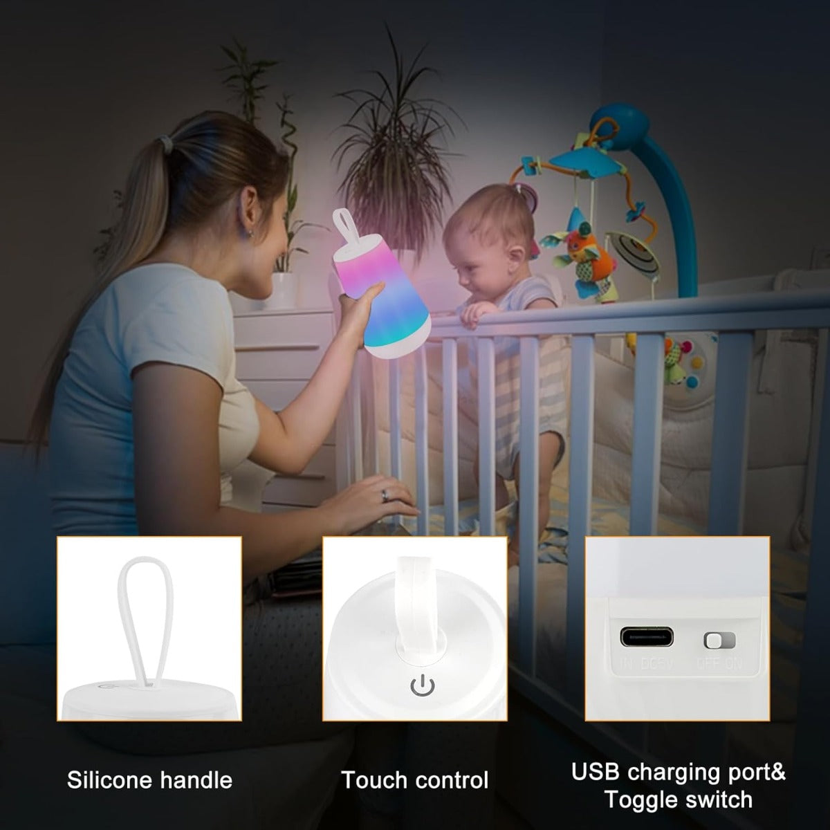 Lampada da Comodino LED con Controllo Touch e Illuminazione Regolabile