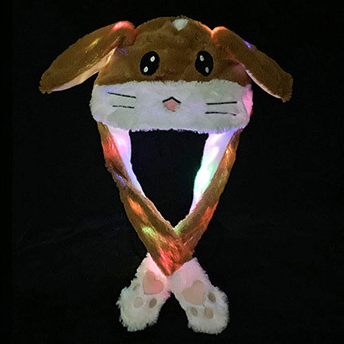 Cappello che si illumina per bambini peluche che salta cappello luminoso