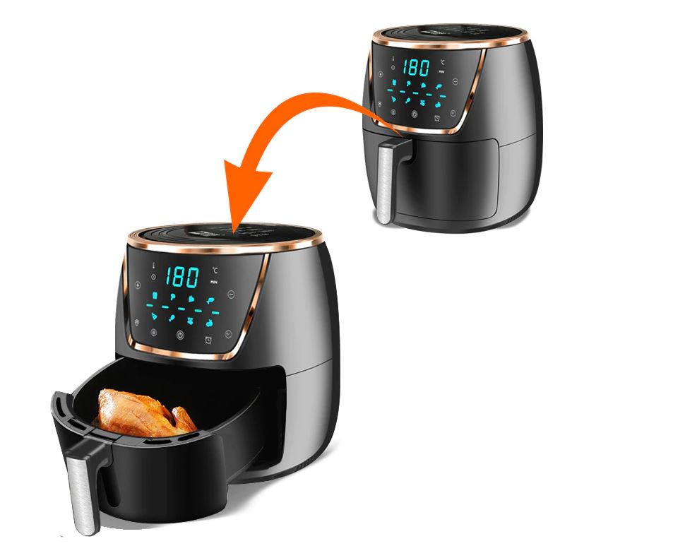 Friggitrice ad Aria Calda Robot da Cucina 7,5L Elettrodomestico 1500W