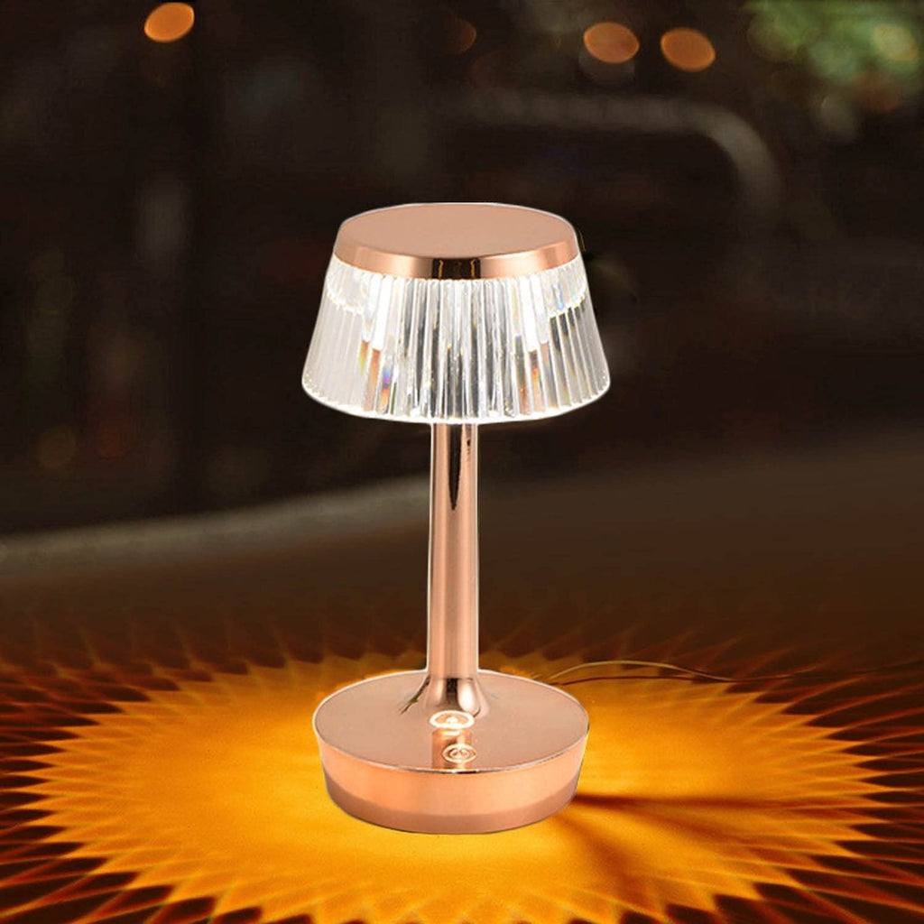 Lampada da tavolo ristorante led wireless dimmerabile con batteria lampada da scrivania bar decorazione ricaricabile touch con paralume in cristallo acrilico