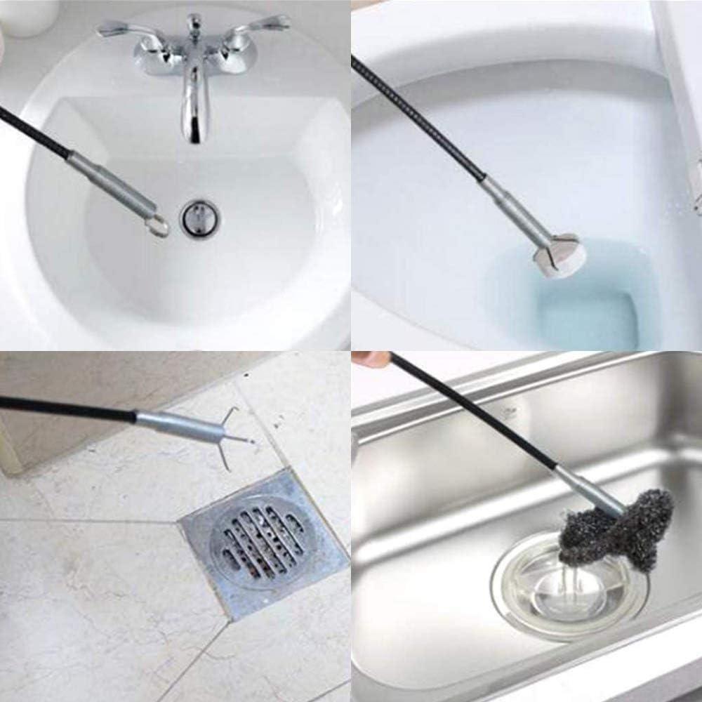 Sonda sgombra tubi flessibile cm 60 con pinza a molla