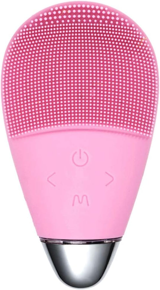 Spazzola per la Pulizia del Viso Elettrica, Scrubber Portatile Impermeabile IPX7, Ricaricabile USB, 5 Modalità di Vibrazione
