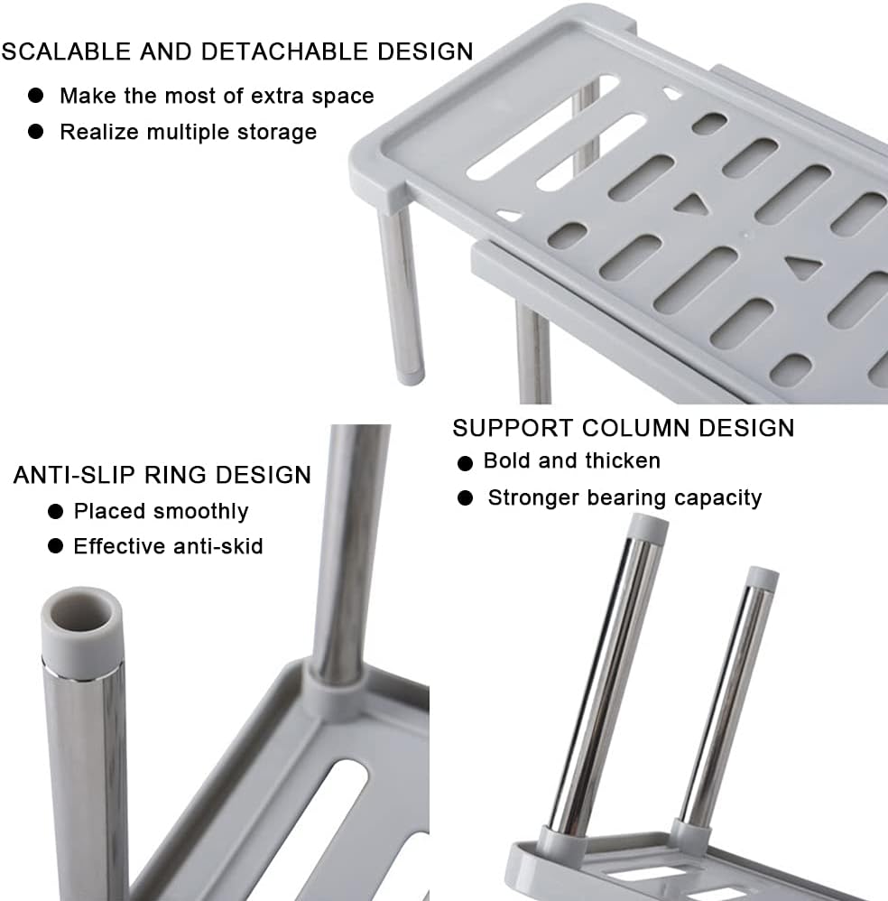 Scaffale espandibile per armadietti da cucina organizer da cucina portaspezie a scomparsa per bagno piano di lavoro dispensa