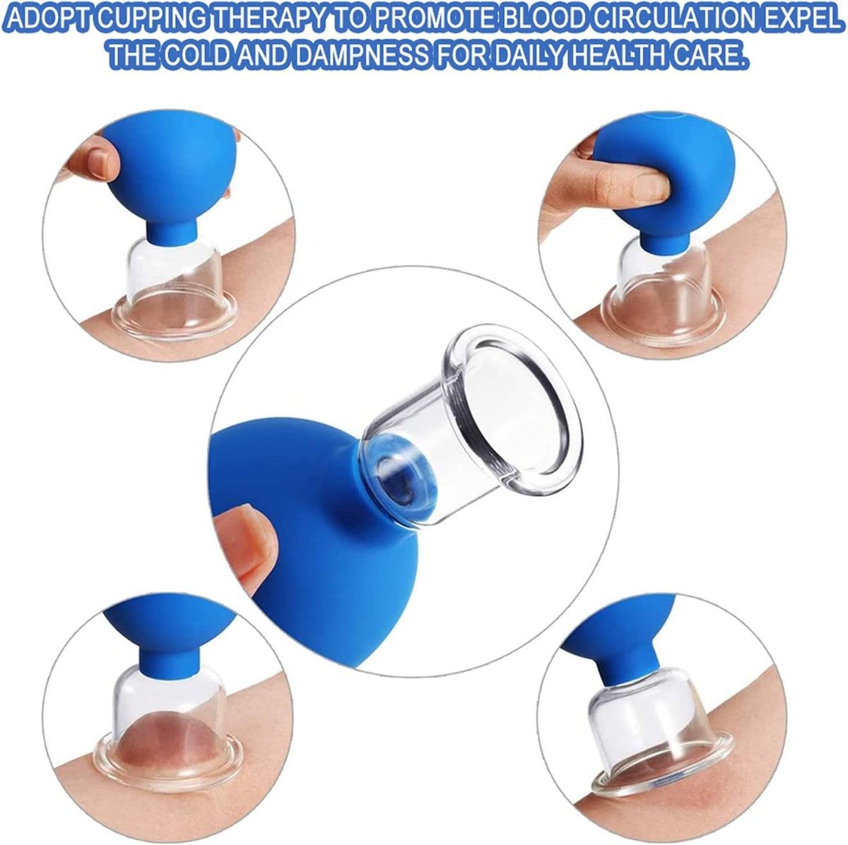 Set da 4 Coppette Cupping in Vetro e Silicone per Viso e Corpo – Massaggio Vacuum Rilassante per Dolori Muscolari, Rughe, Ritenzione Idrica e Cura della Pelle
