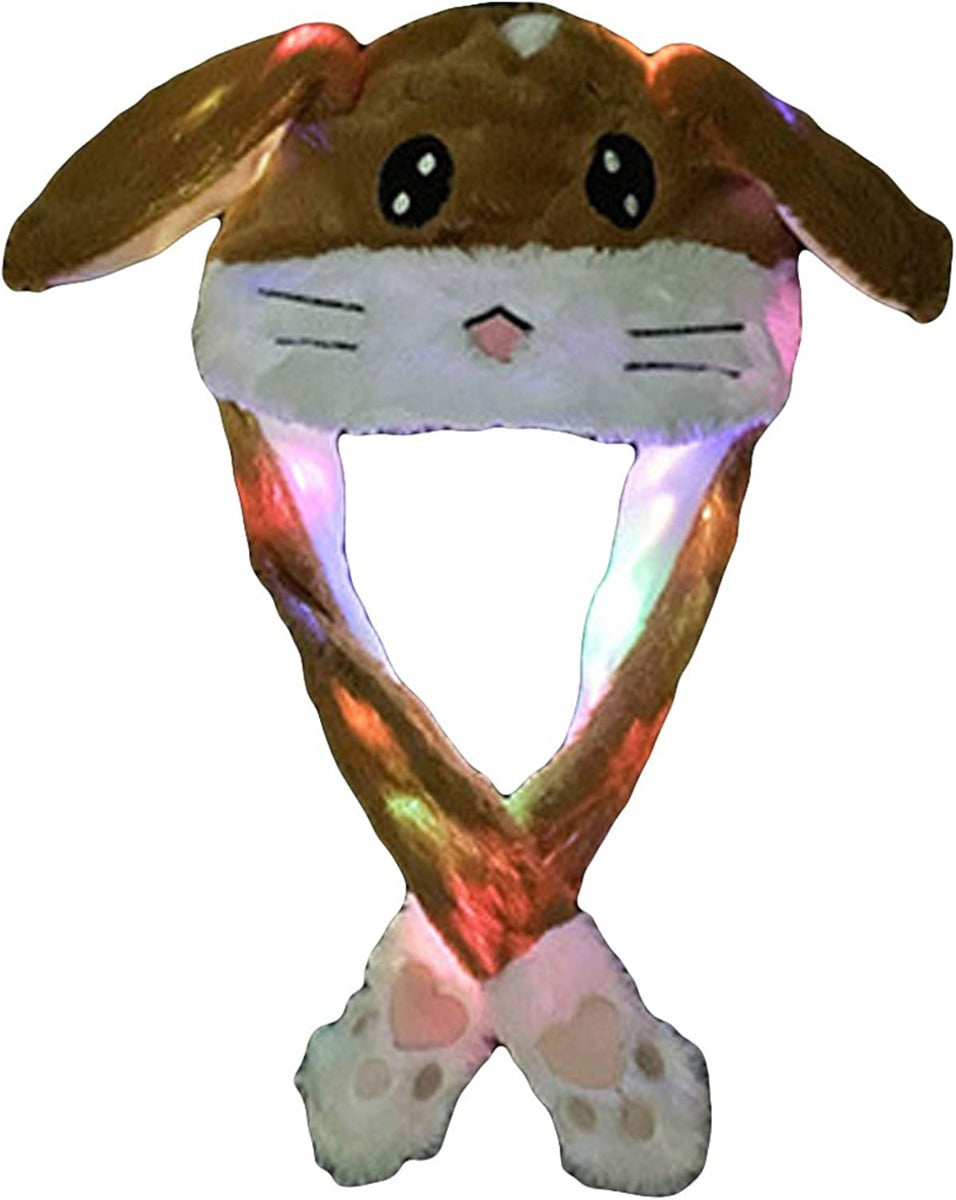 Cappello che si illumina per bambini peluche che salta cappello luminoso