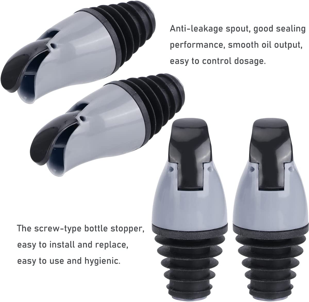 Tappo erogatore per bottiglie versatore per bottiglie in silicone e ABS beccuccio olio tappo dosatore per rum whisky