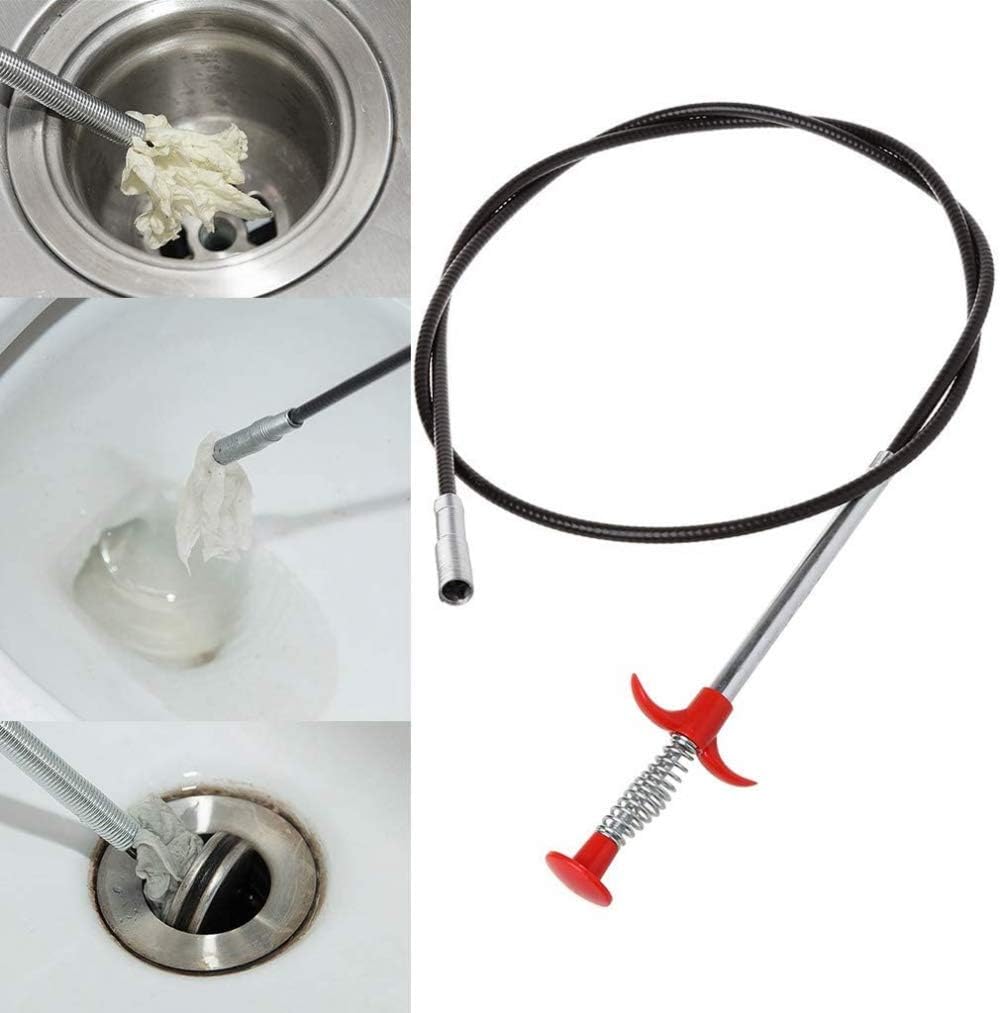 Sonda sgombra tubi flessibile cm 60 con pinza a molla