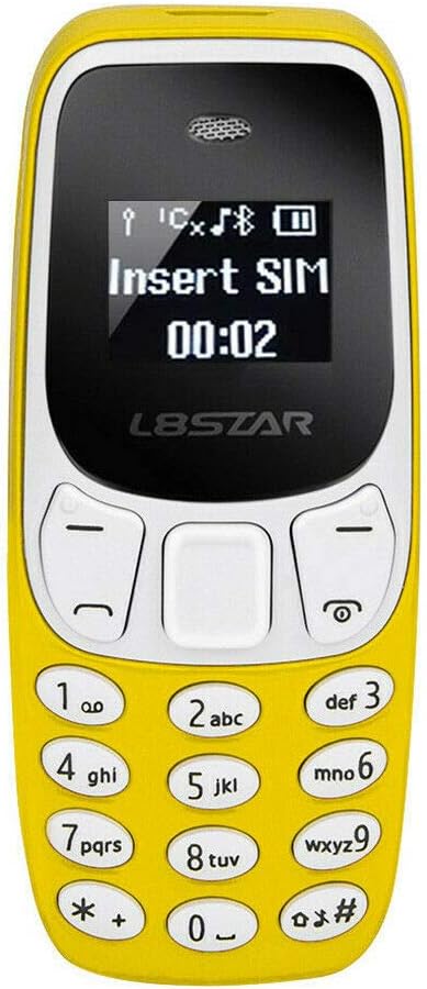 Mini Telefono Cellulare Tascabile L8star BM10 - Dual SIM giallo