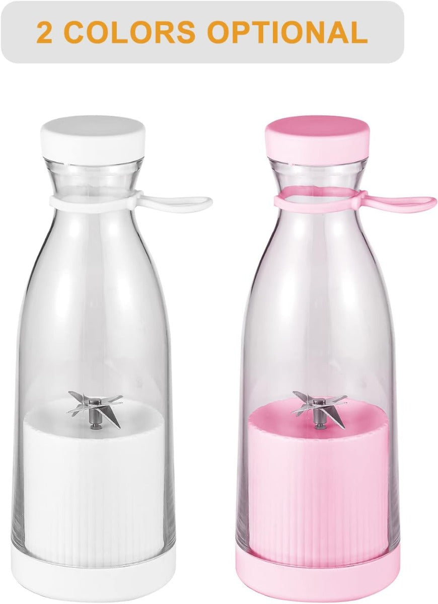 Mini Mixer Elettrico Portatile 300 ml – Frullatore Ricaricabile per Succhi, Frullati, Latte e Alimenti per Bambini