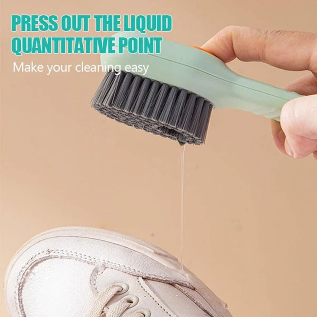 Spazzola multifunzione per scarpe con contenitore per liquido