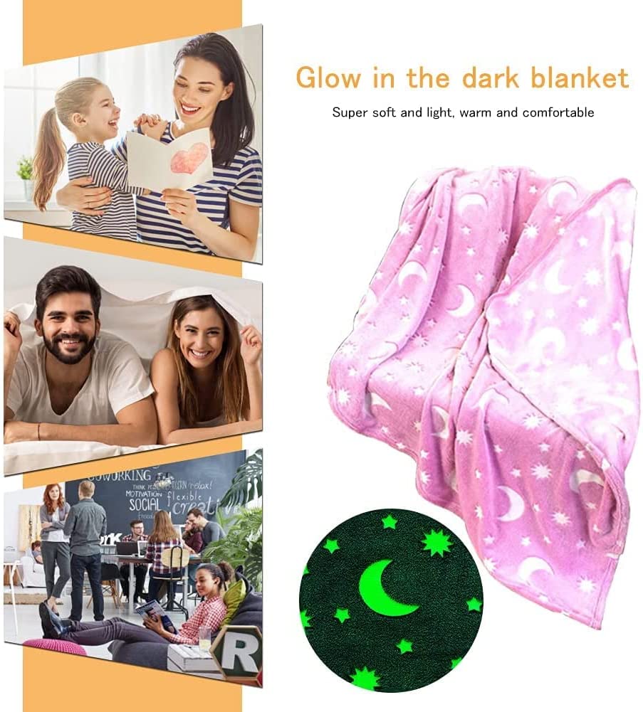 Coperta Magica per bambini plaid in pile con stelle che si illuminano al buio morbida