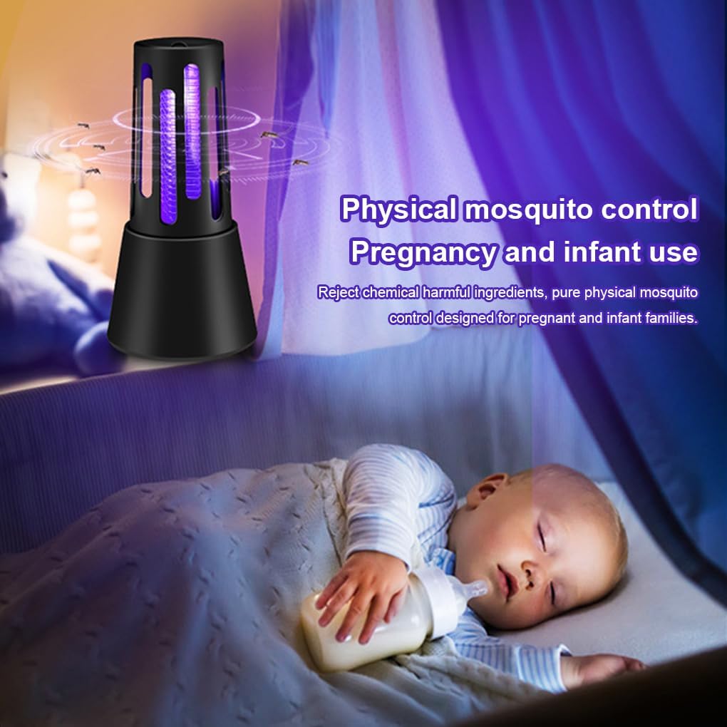 Lampada Zanzariera Elettrica da Parete – Luce UV Antizanzare Portatile con Alta Tensione, Silenziosa e Sicura per Interni ed Esterni