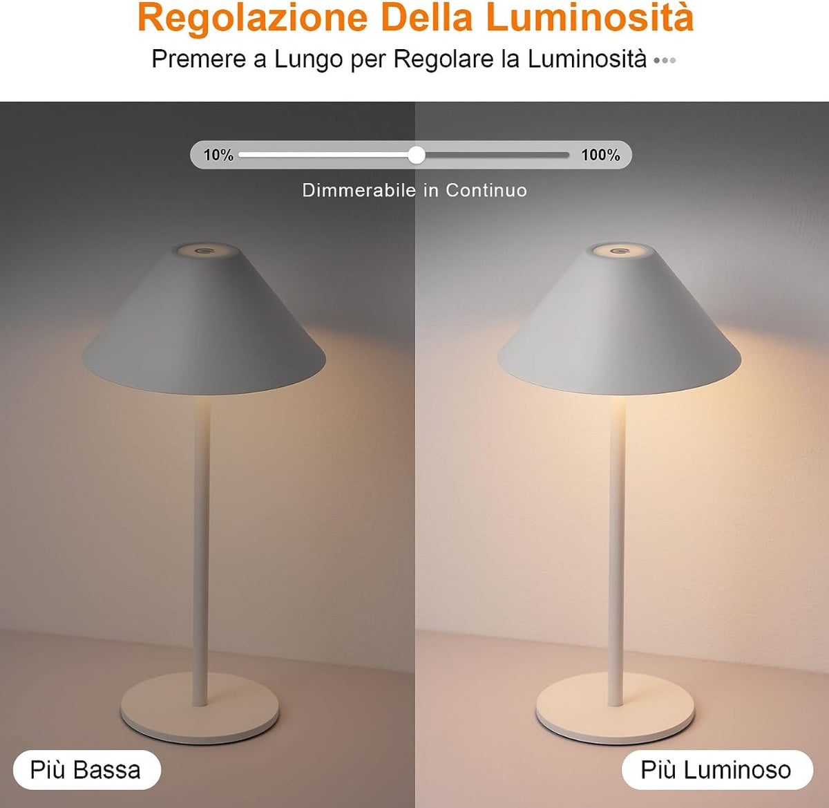 Lampada da tavolo led dimmerabile lampada da scrivania senza fili