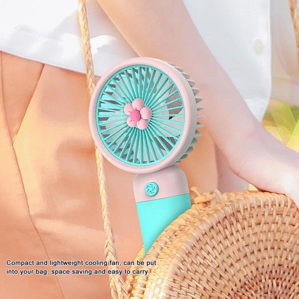 Mini Ventilatore Portatile Super Carino – Ventaglio Tascabile Ricaricabile, Ventilatore Leggero e Potente per Viaggi, Interni ed Esterni