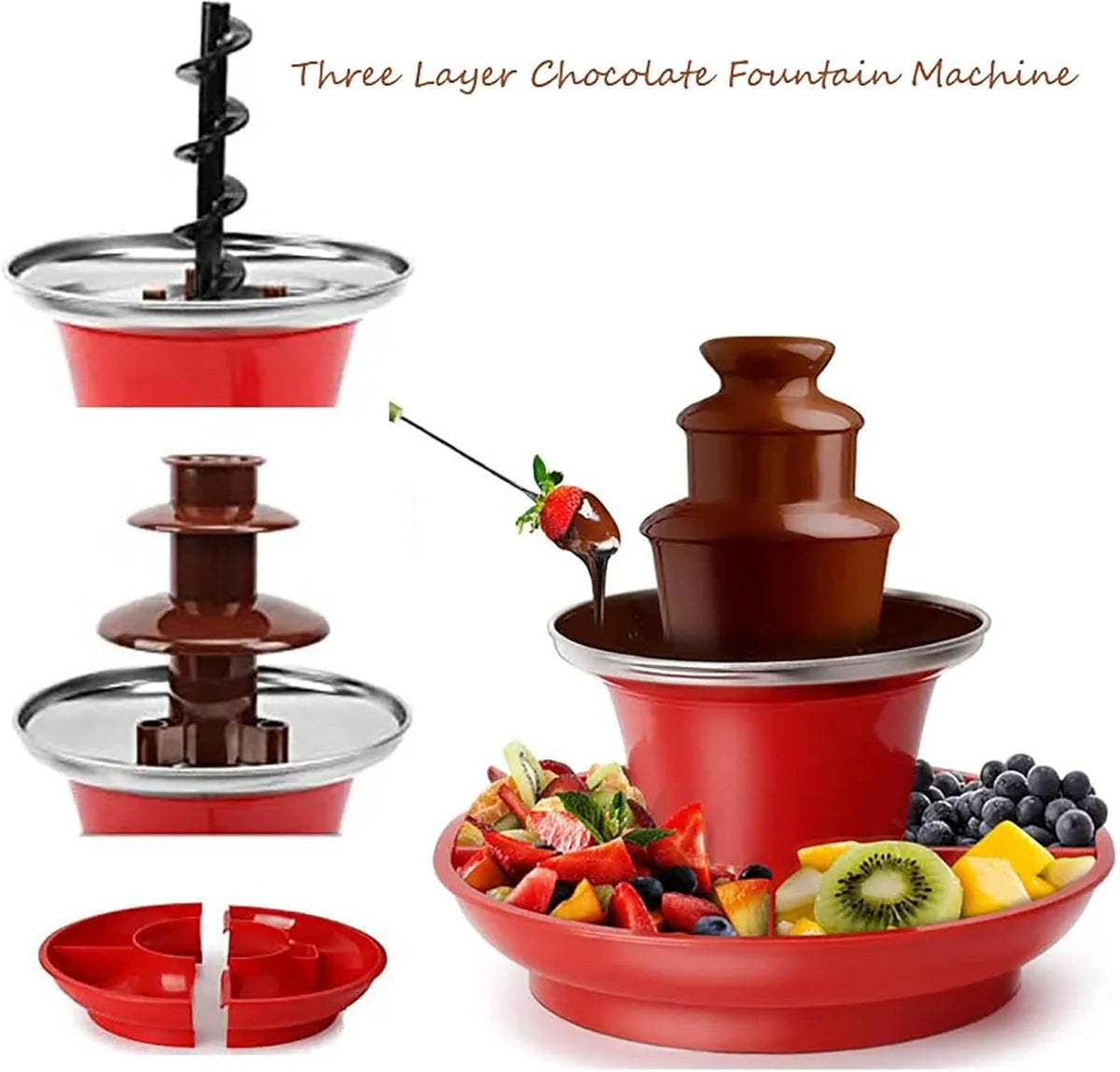 Fontana per Fonduta di Cioccolato a Cascata - 3 Livelli