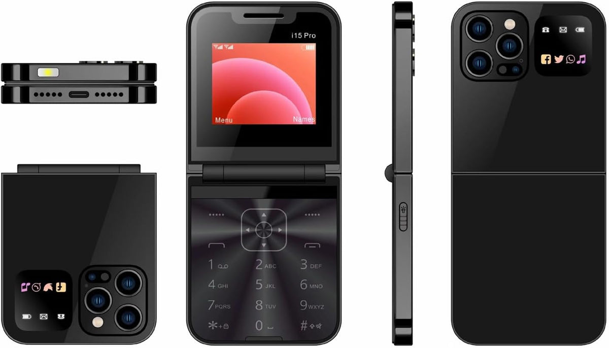 Telefono cellulare flip mini i15 tastiera 2g gsm telefono cellulare pieghevole