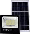 Shunjiuboy Faro LED Solare 100W con Sensore Crepuscolare, Telecomando e Timer, Luce Bianca Fredda 6500K, IP67