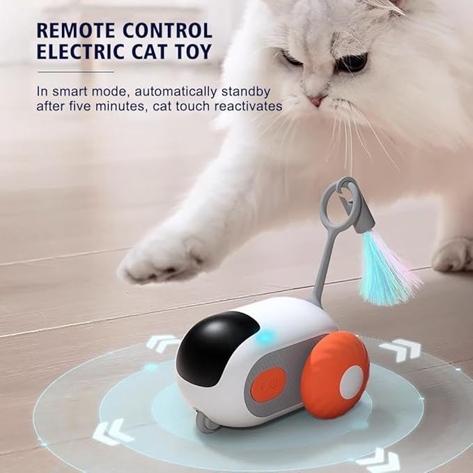Turbo Tail 2.0 – Giocattolo Interattivo per Gatti con Coda Rotante Sensibile al Movimento