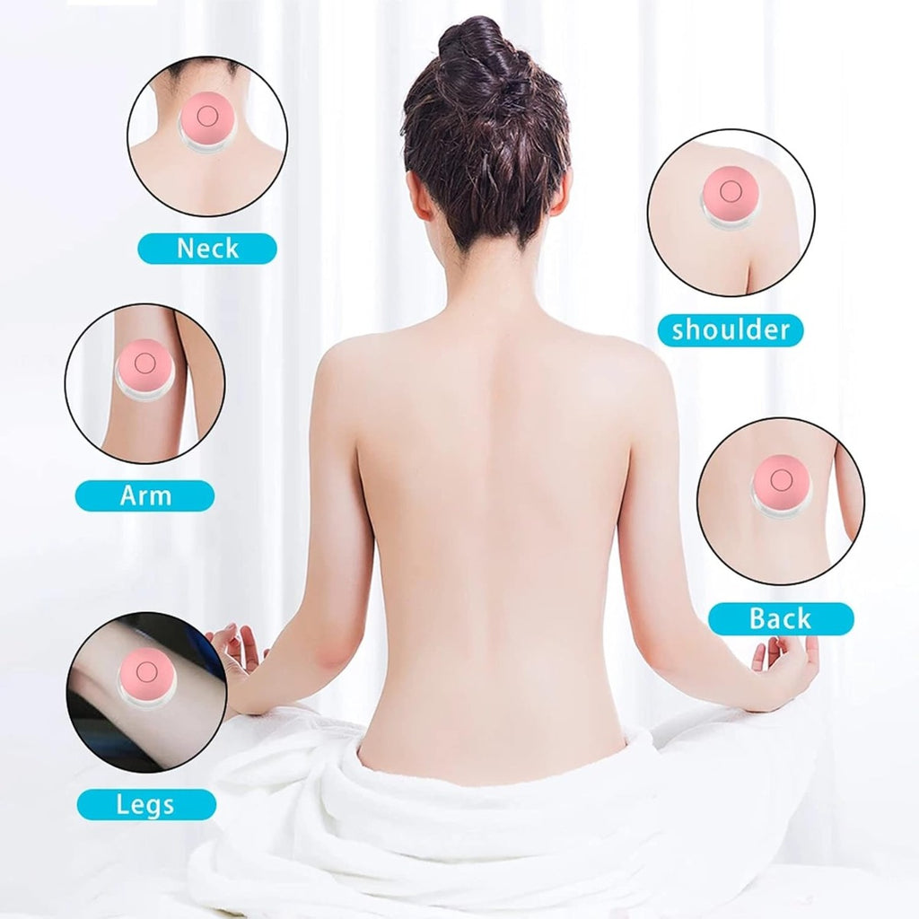 Set da 4 Coppette Cupping in Vetro e Silicone per Viso e Corpo – Massaggio Vacuum Rilassante per Dolori Muscolari, Rughe, Ritenzione Idrica e Cura della Pelle