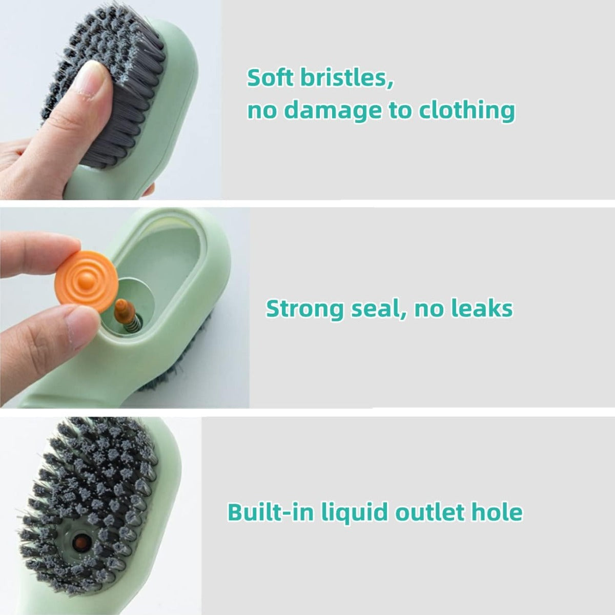 Spazzola multifunzione per scarpe con contenitore per liquido