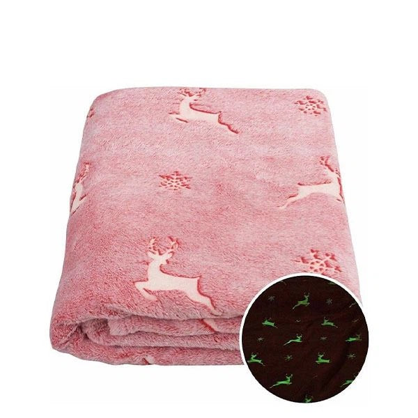 Coperta Magica per bambini plaid in pile con stelle che si illuminano al buio 180 x 100