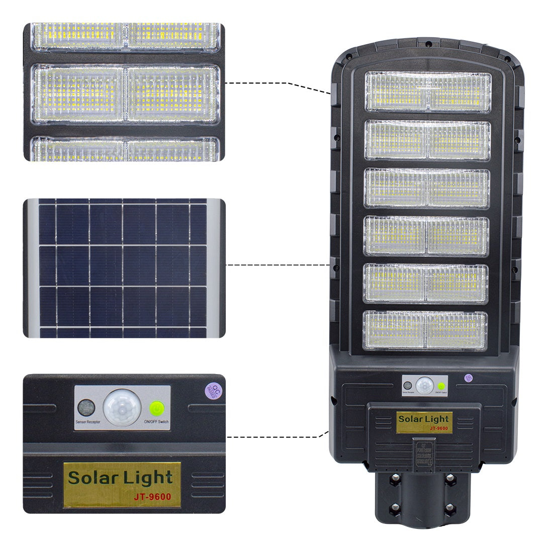 Faro Led Lampione Stradale Con Pannello Solare 600 W Crepuscolare