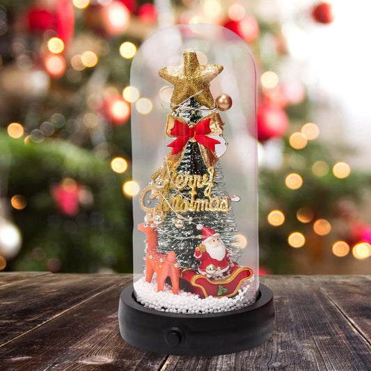 Cupola di Vetro con Luci LED per Natale