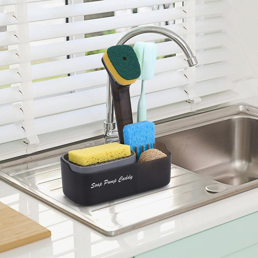 Scatola per sapone liquido in spugna e scolapasta dispenser per sapone per piatti da cucina dispenser per lavello da cucina