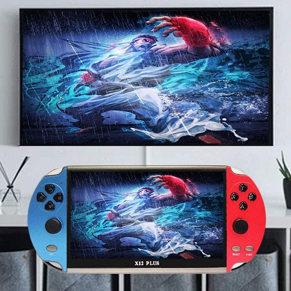 Console di gioco portatile X12 Plus con schermo HD da 7 pollici, 10000+ giochi retro, supporto MP5, Bluetooth 4.2