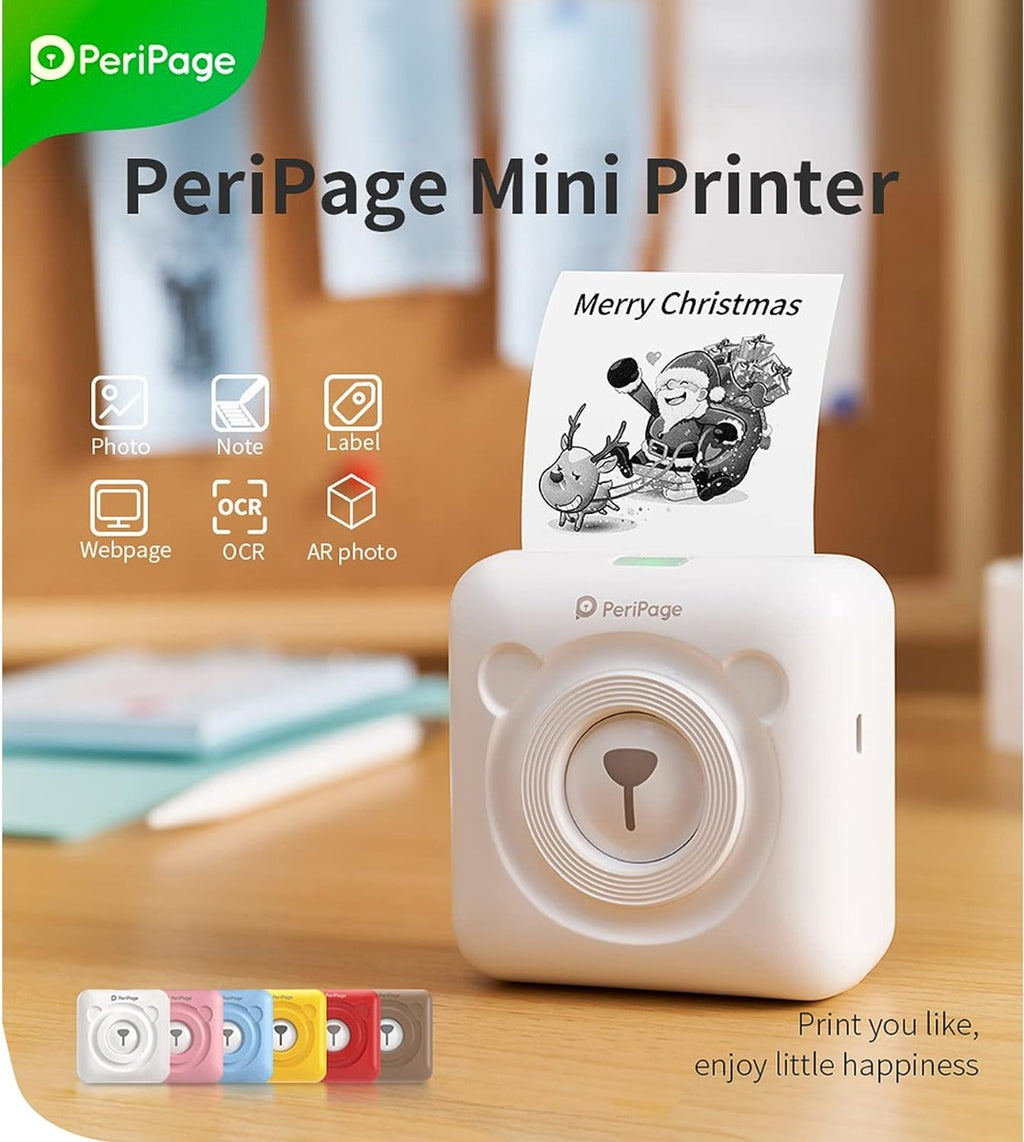 Stampante fotografica stampante termica wireless bluetooth stampante portatile funzione ar foto con cavo usb supporto per android ios windows