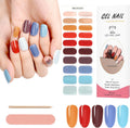 Kit Adesivi per Unghie in Gel Semipolimerizzato - 20 Strisce Autoadesive con Accessori per Manicure colorate