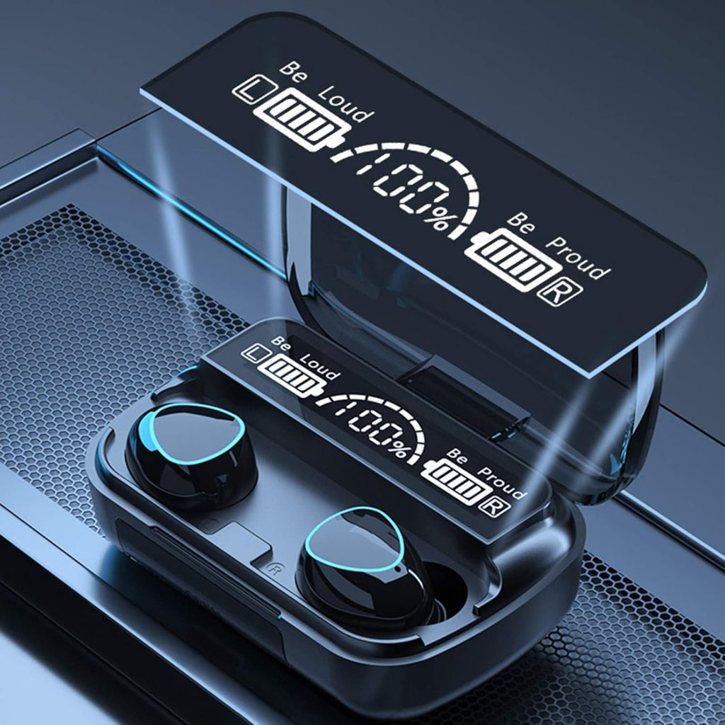 Auricolari Wireless Bluetooth 5.0 – Cuffie Mini Portatili con Cancellazione del Rumore CVC 8.0, Suono Stereo HD e Ricarica Rapida