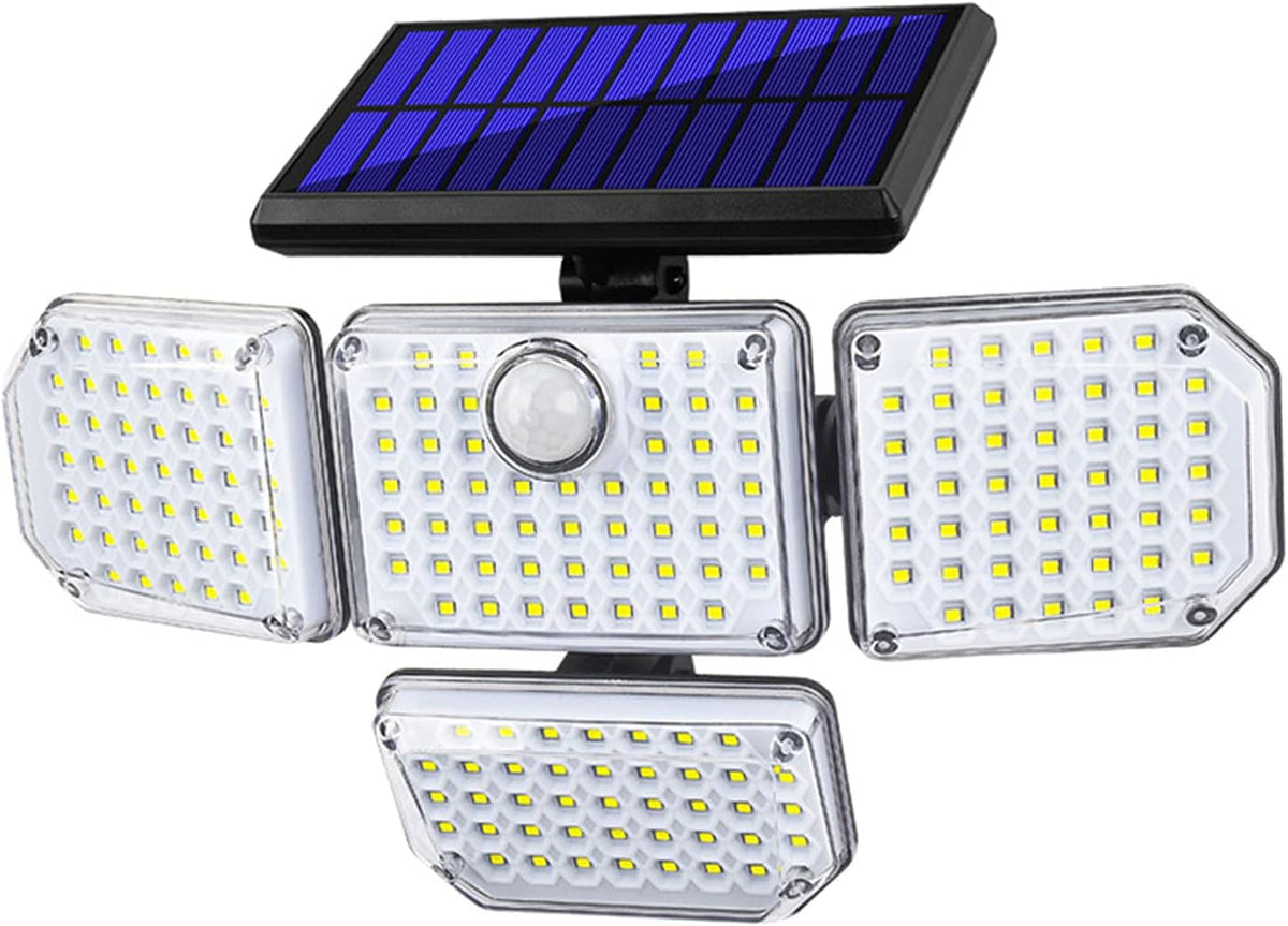 Luci solari led esterno 144 led faretti solari a led da esterno