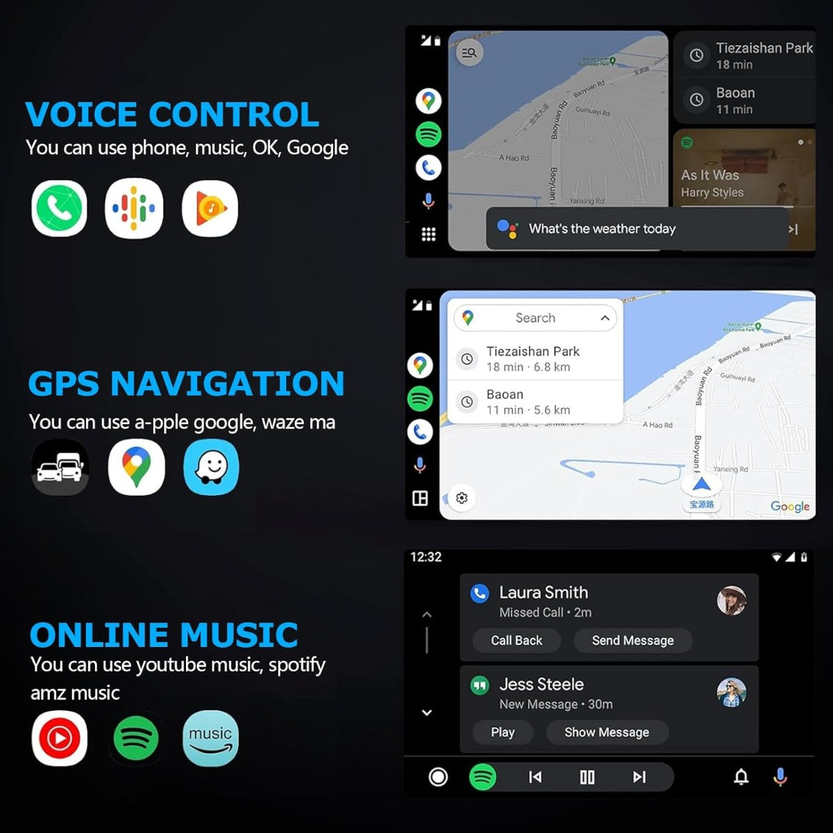 Adattatore Wireless 2 in 1 per Android Auto e Apple Carplay