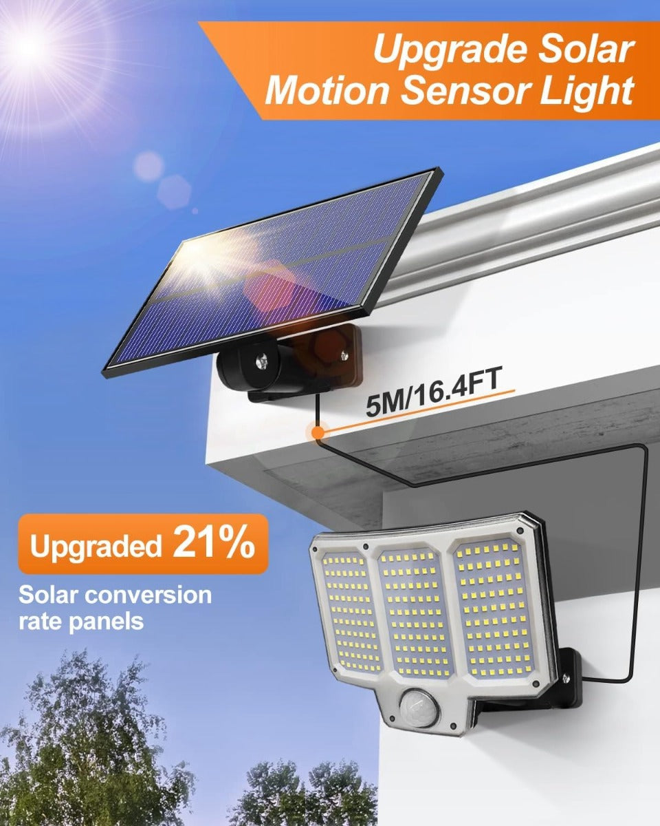 Luce di sicurezza solare per esterni con sensore di movimento A LED a energia solare