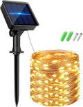 Luci Solari Esterno 6500k , 10m 100 LED Catena Luminosa Esterno Solare, 8 Modalità Impermeabili per Giardino, Cortile, Natale, Matrimonio, Feste