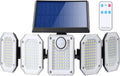 Luce solare led esterno 5 teste 2000 lumen all'aperto 3 modalità 270° angolo di illuminazione da parete ip65 impermeabile da ggiardino
