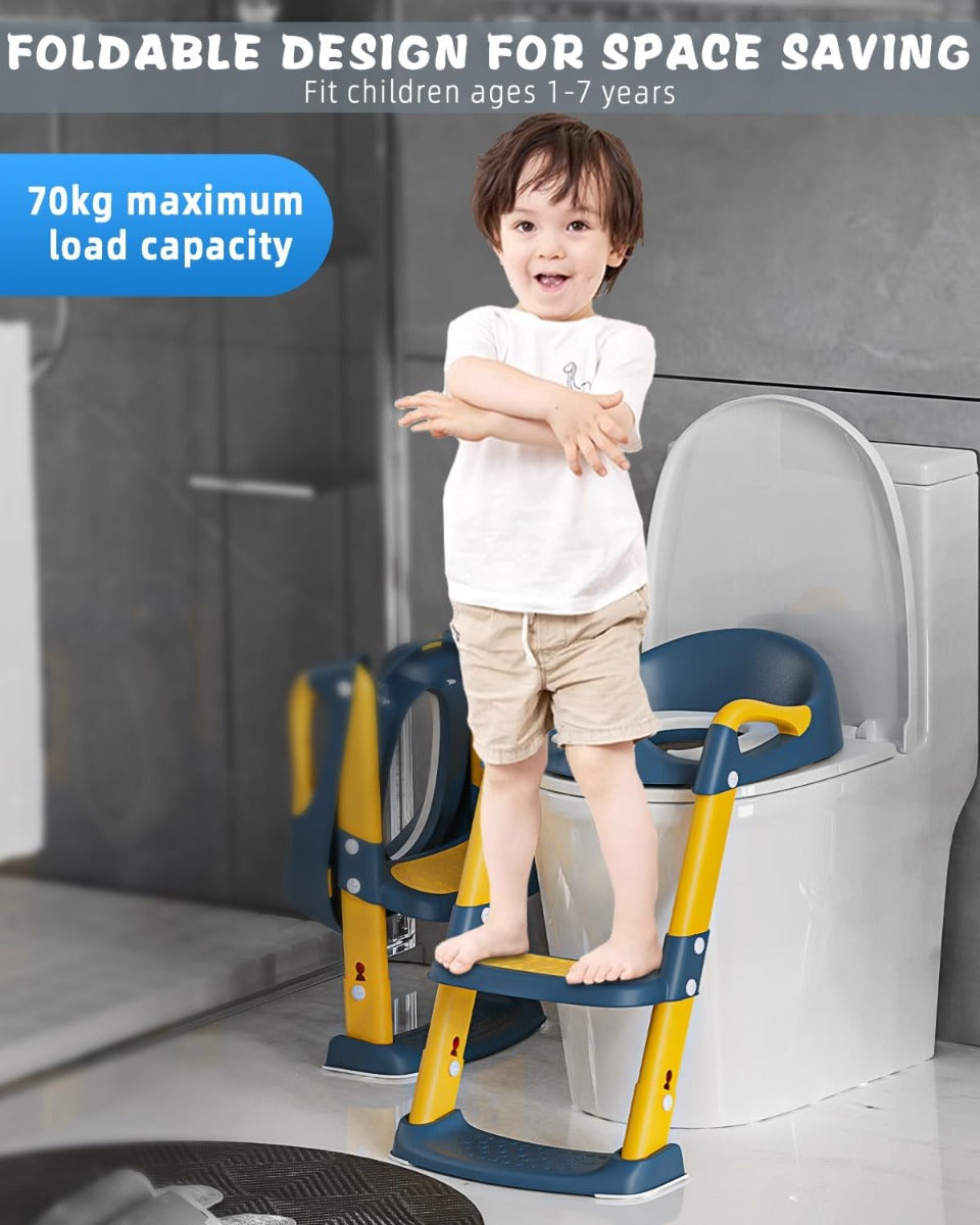 Riduttore WC per Bambini,Baby training WC vasino sedile con scaletta antislip