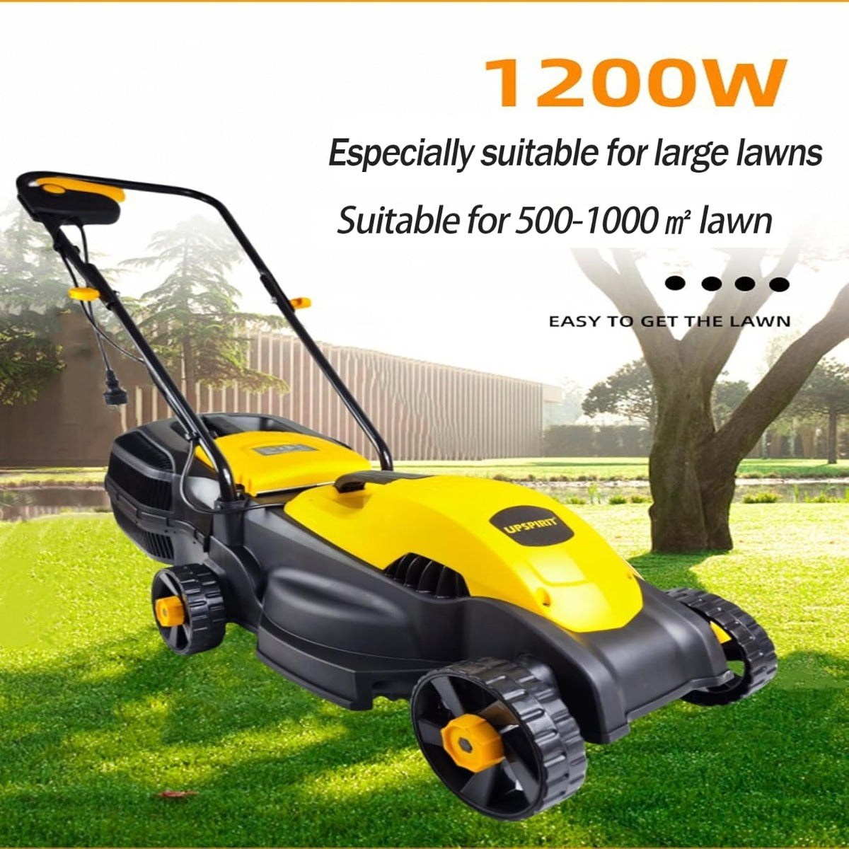 Tosaerba Elettrico 1.200 W con Larghezza di Taglio 32 cm,Altezza Regolabile