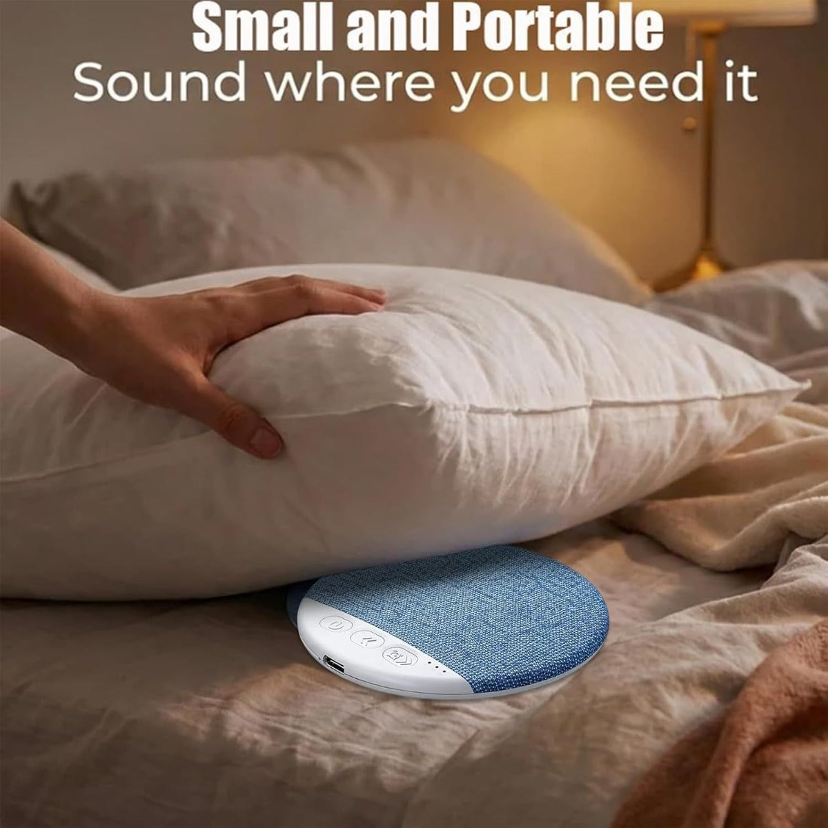 Altoparlante per Cuscino Bluetooth 5.3 con Rumore Bianco – Speaker Sleep Wireless, Timer Automatico, 20 Ore di Autonomia, Ideale per Dormire senza Cuffie