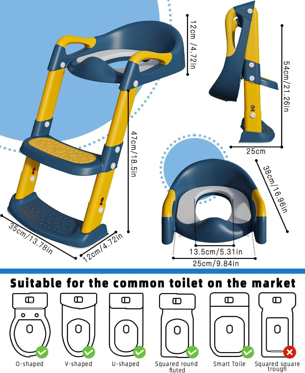 Riduttore WC per Bambini,Baby training WC vasino sedile con scaletta antislip