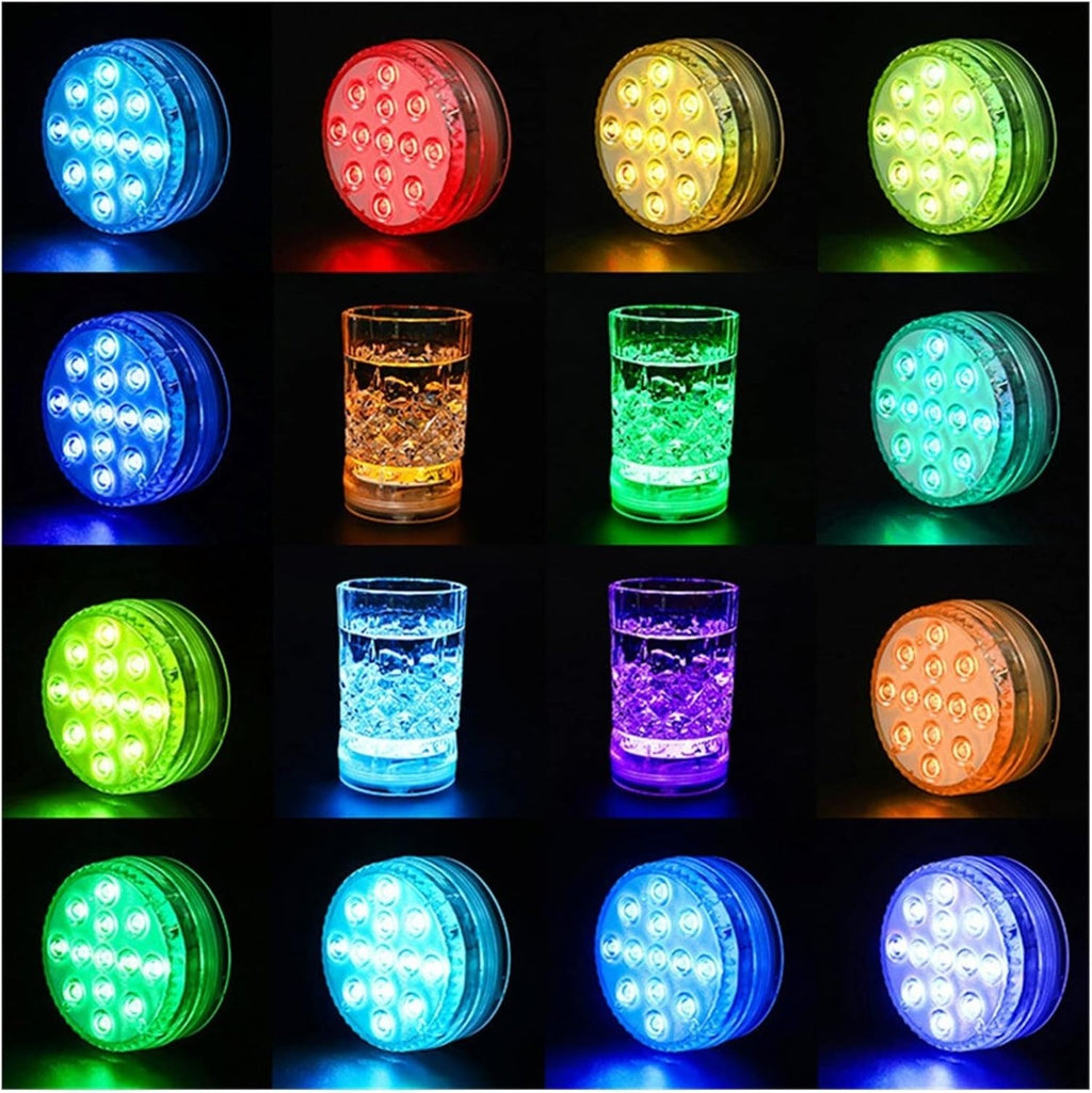 Luce da piscina LED RGB con controllo remoto RF - 13 LED sommersi con 16 colori IP68 impermeabile